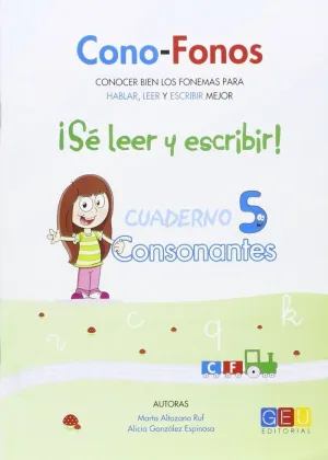 Cono-Fonos 3 Cuaderno 5 Consonantes se Leer y Escr