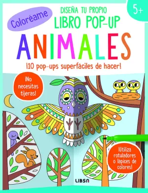 Animales. Diseña tu Propio Libro Pop-U- Colorear